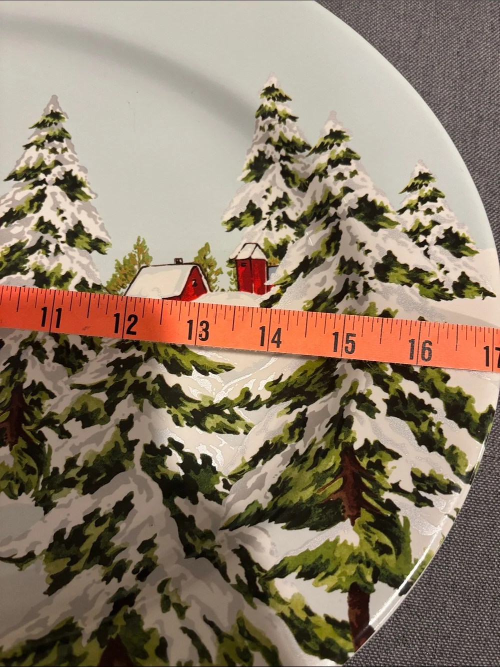 Williams Sonoma Vintage Santa Winter Serving Platter  17 inches